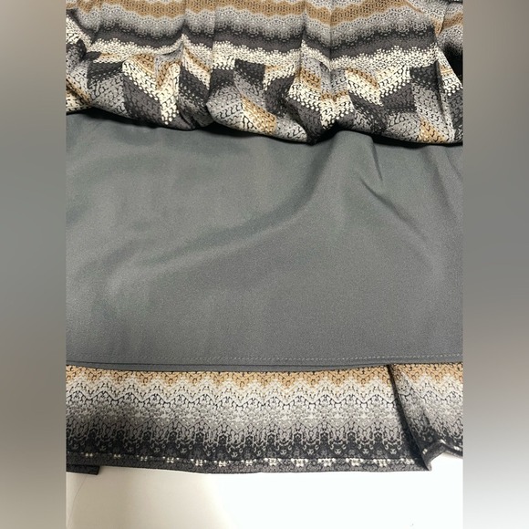 Talbots Chevron Patterned Pleated Skirt Women's 10 - Picture 6 of 10